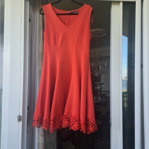 Chetta B flared orange dress - Picture 1 of 10